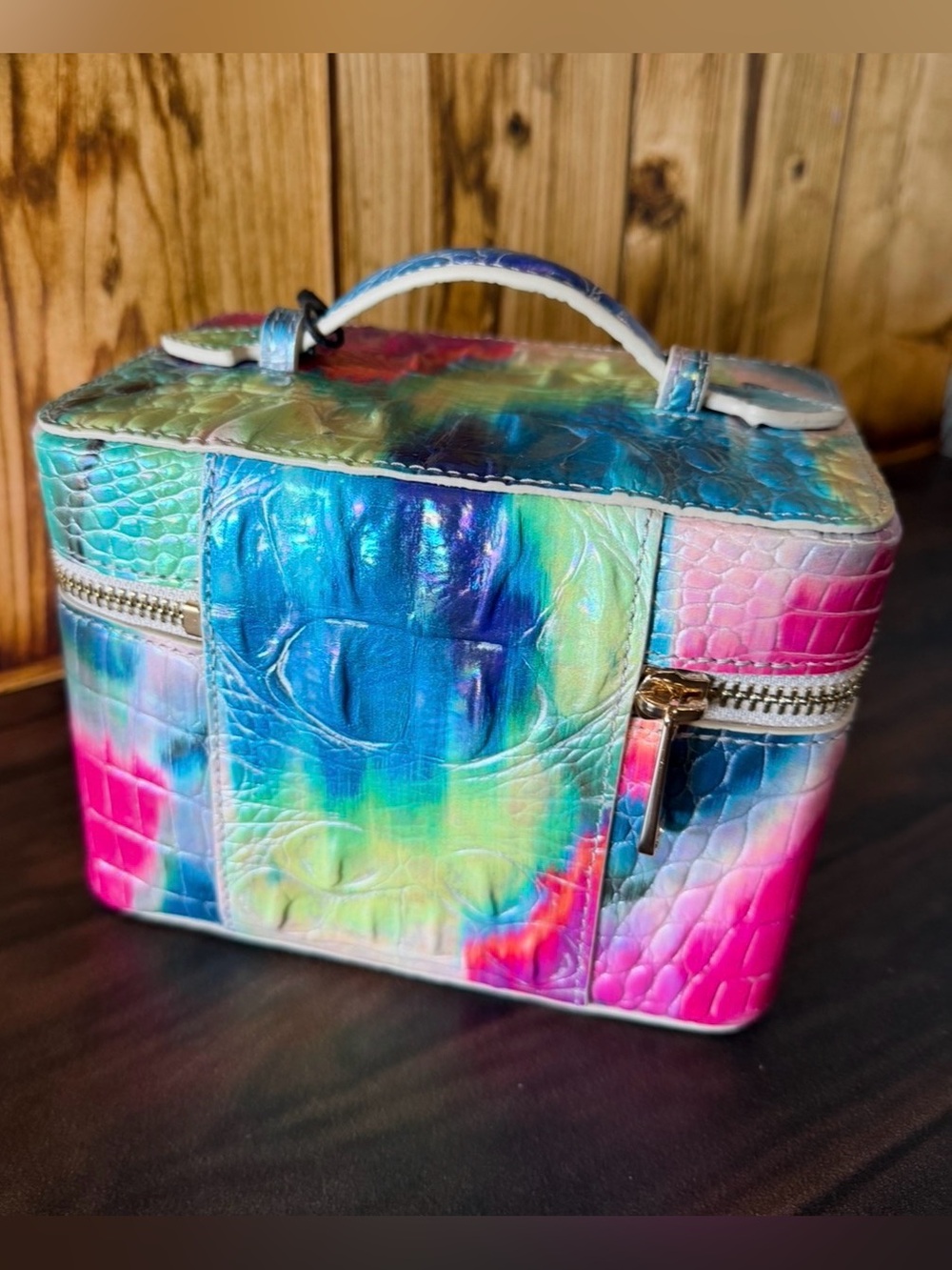 BRAHMIN SMALL CHARMAINE MELBOURNE Makeup Bag Leather IMPRESSION NWT FIRM $ - Picture 12 of 14